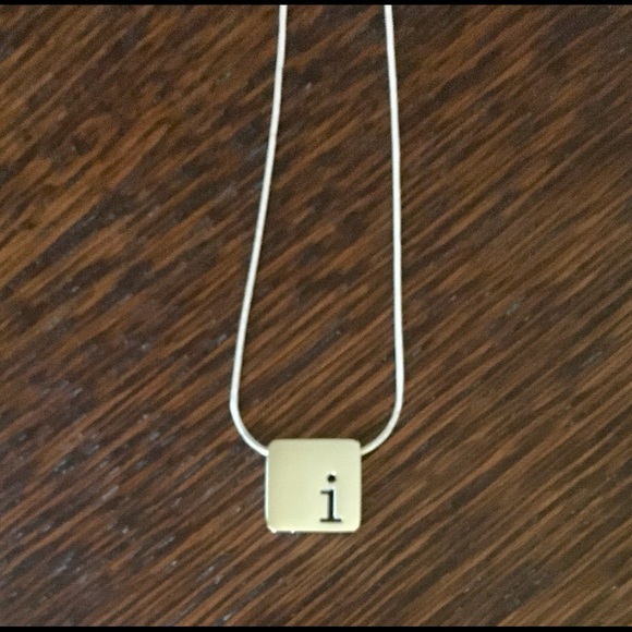 Kate Forty-Eight Initial “i” Necklace, Silvertone - Picture 1 of 3